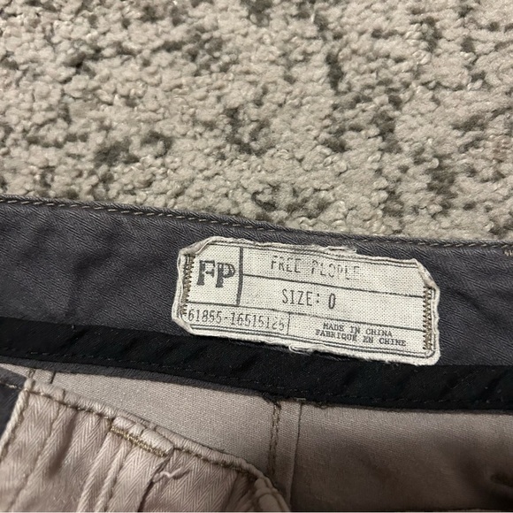 Free People Brown & Gray Cuffed Ankle Jeans Size 0 - Picture 6 of 9